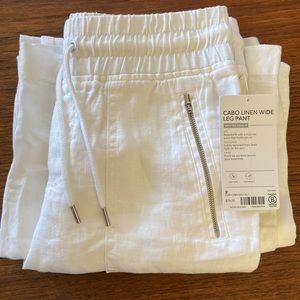 ATHLETA Cabo Linen Wide Leg Pant, Size 2, White, NWT